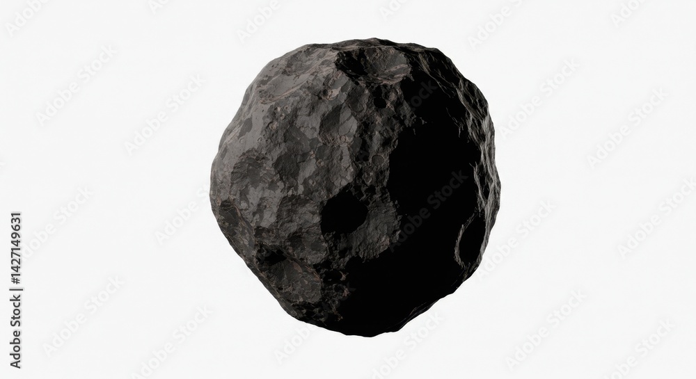 Fototapeta premium Asteroid Drifting Through Space