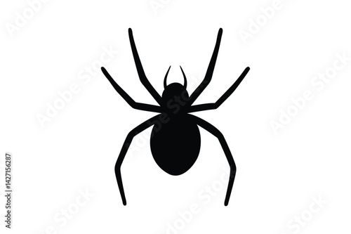 Spider Silhouette Icon: Symbol of Nature, Mystery, and Intrigue