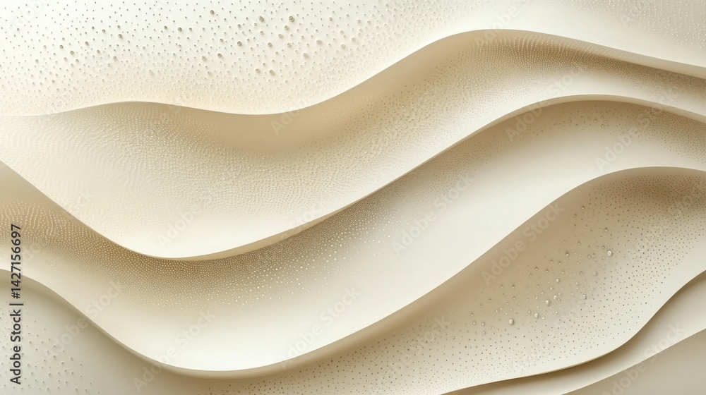 Obraz premium abstract background with soft ecru tones dotted design and eggshell paper texture