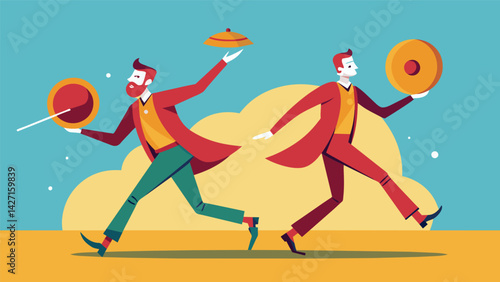 As the duo expertly exees a halfpass their movements flow seamlessly creating a mesmerizing sight.. Vector illustration