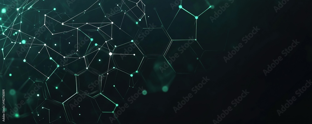 Fototapeta premium Hexagons pattern. Geometric abstract background with simple hexagonal elements. Medical, technology or science design.