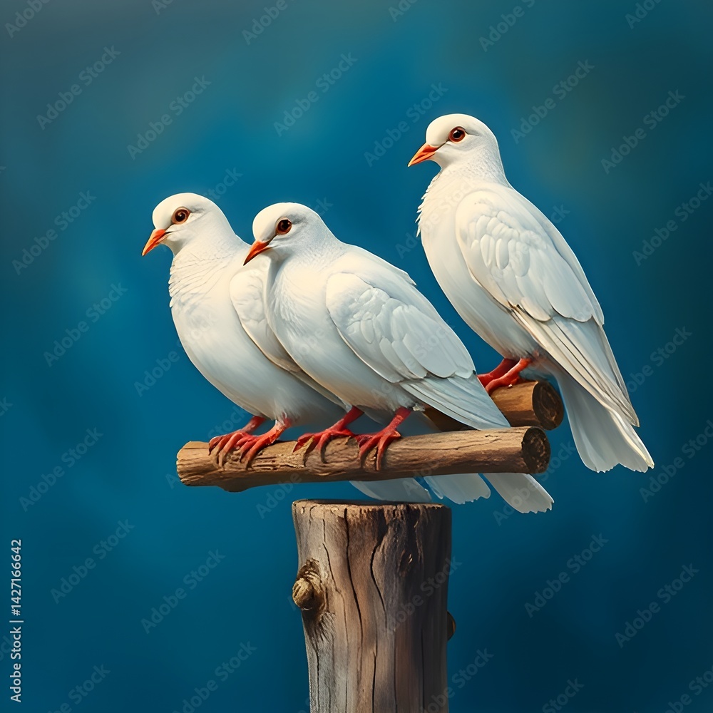 Obraz premium two white doves