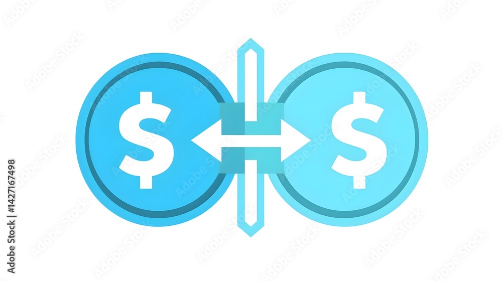 Professional Dollar Yen Exchange Vector Illustration for Finance Websites and Articles Professional Dollar Yen Exchange Vector Illustration for Finance Websites and Articles
