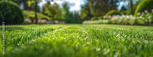 Freshly Mown Grass Texture Macro Clean Background