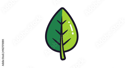 A good eco-friendly green vector. Green leaf illustration on white background