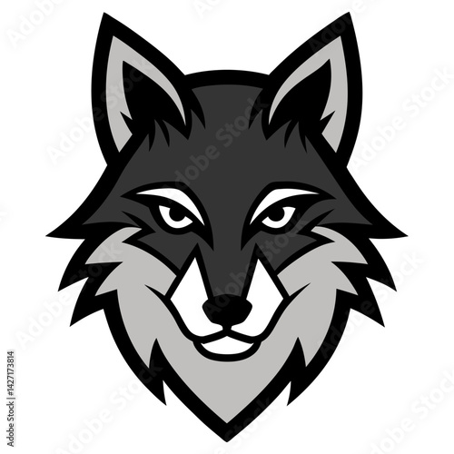 Wolf Graphic Illustration: A detailed illustration presents the formidable face of a wolf, showcasing a mix of strength and awareness.