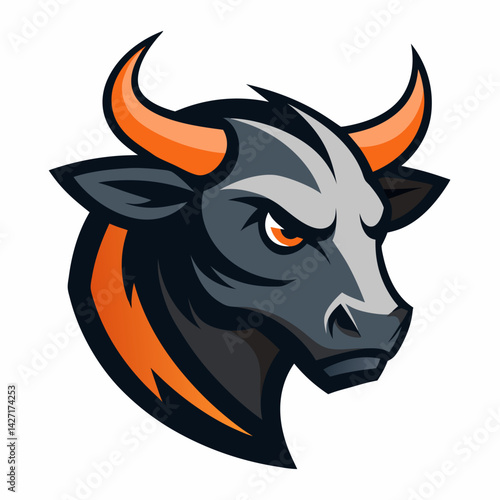 Power of the Bull: An illustration of a formidable bull, its intense gaze and imposing horns exuding strength and resolve, embodies the spirit of determination and competitive edge.