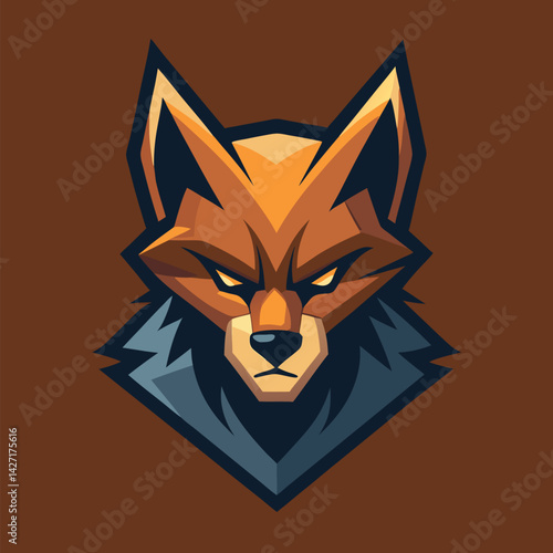 Fox Emblem: This striking vector illustration captures the spirit of a fox, a symbol of cunning, resourcefulness, and adaptability, perfect for branding.