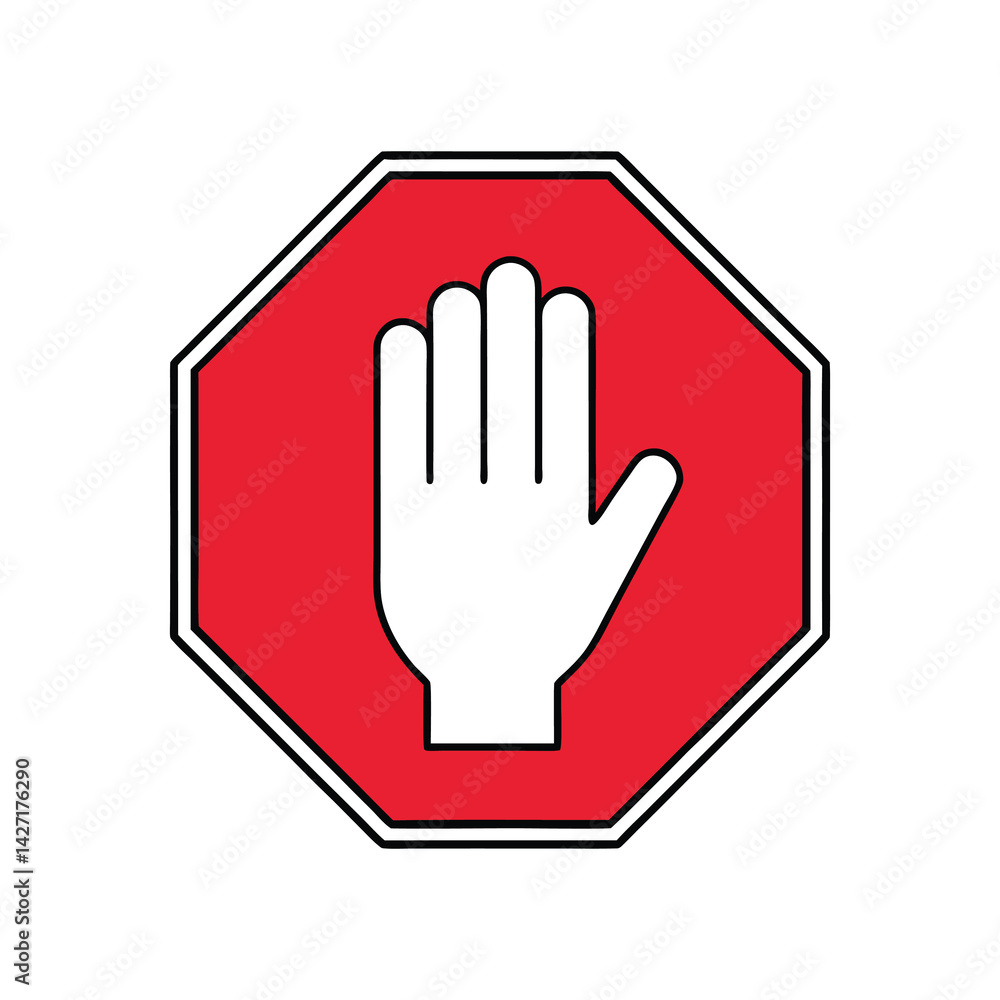 Obraz premium stop hand sign