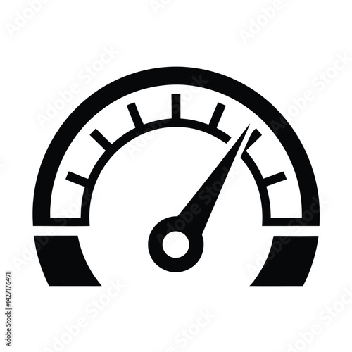 Speed Test Icon with Speedometer