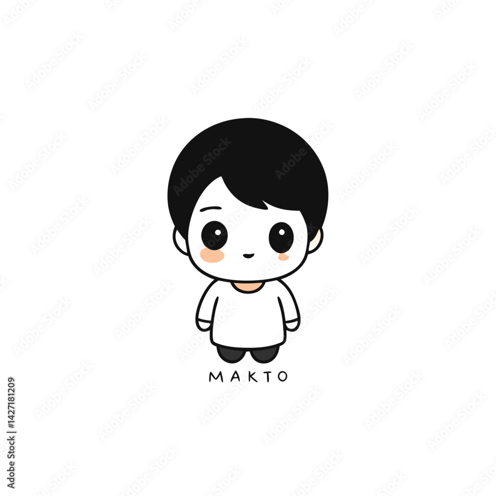 Cute cartoon boy character Cute cartoon boy character