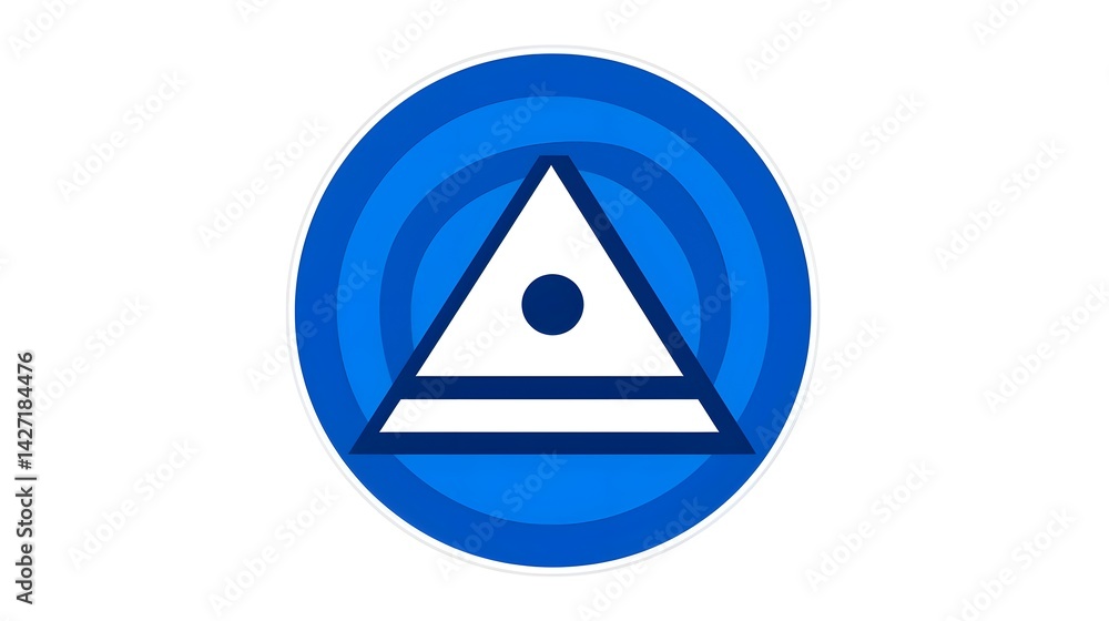 Professional Warning Round Stamp Icon for Graphic Design Projects, Symbol Usage Professional Warning Round Stamp Icon for Graphic Design Projects, Symbol Usage