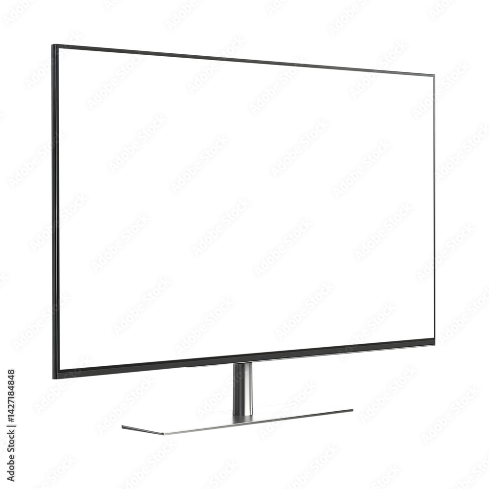 Naklejka premium lcd monitor isolated on white isolated on transparent white background, clipping path