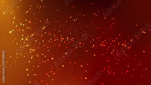 abstract red background with blink dot particles