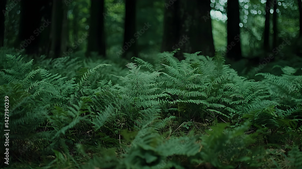Dense Green Fern Forest Floor Dense Green Fern Forest Floor