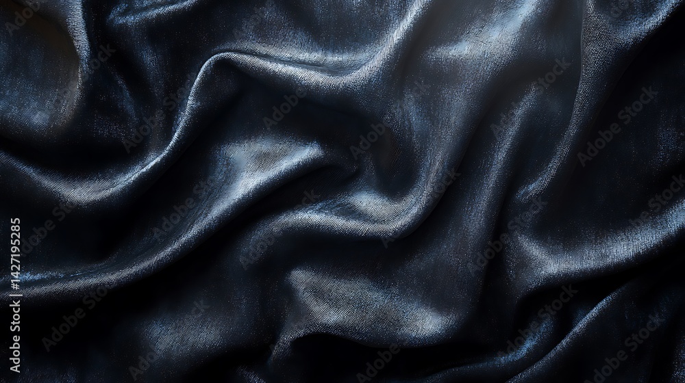 Fototapeta premium Satin fabric black texture high resolution hd background