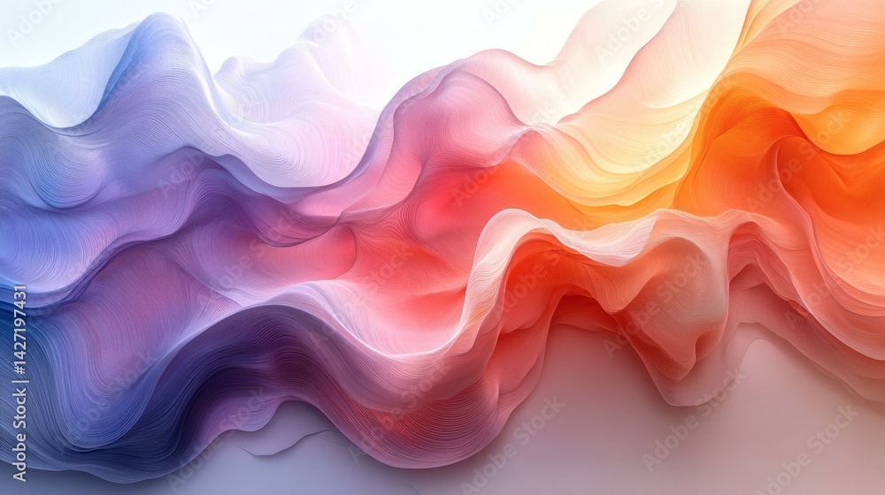 Abstract Flowing Waves with Gradient Colors: A Gentle and Serene Design Element Abstract Flowing Waves with Gradient Colors: A Gentle and Serene Design Element