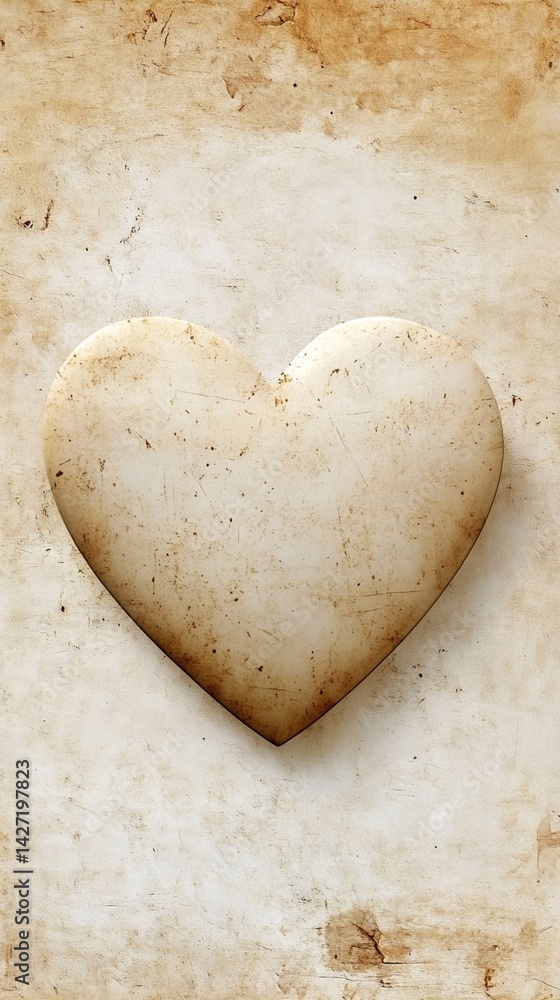 Obraz premium Textured Heart Shape on Distressed Background