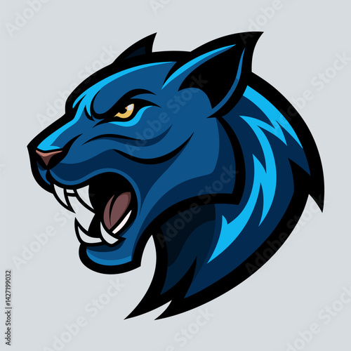 Wildcat Majesty: A captivating illustration of a fierce wildcat, showcasing a sleek, powerful form and intense gaze, embodying the spirit of untamed wilderness.