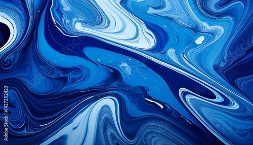 blue acrylic pour color liquid marble abstract surfaces design