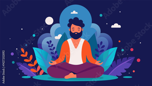 In a time of great loss and suffering the Stoic individual remains resilient and finds peace in knowing that nothing is permanent.. Vector illustration