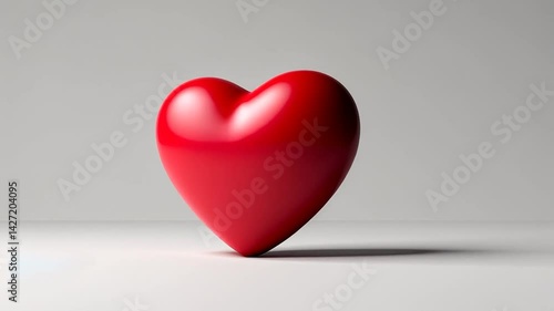 Wallpaper Mural Red Heart on White Background Torontodigital.ca