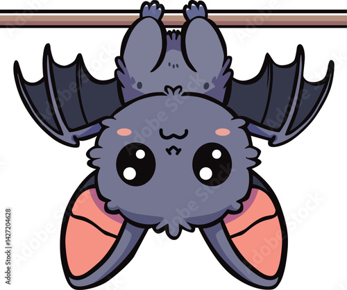 cute hangover bat cartoon character