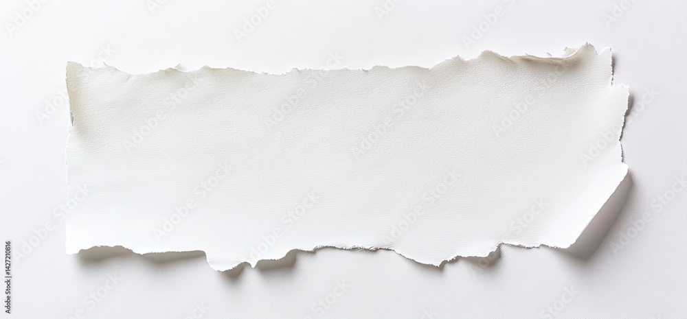 Torn white paper piece on white background. (2) Torn white paper piece on white background. (2)