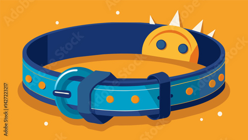 A durable and shockresistant collar that can withstand rough play and outdoor adventures while still accurately tracking your dogs physical activity.. Vector illustration