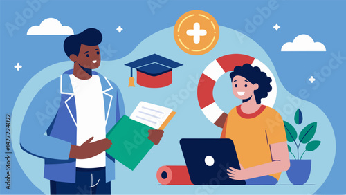A person shares how seeking help from a financial advisor and pursuing higher paying job opportunities helped them recover from student loan default.. Vector illustration