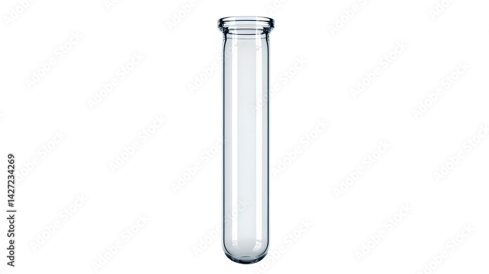 Empty glass test tube with transparent design for laboratory and science experiments, isolated on transparent white background. Empty glass test tube with transparent design for laboratory and science experiments, isolated on transparent white background.