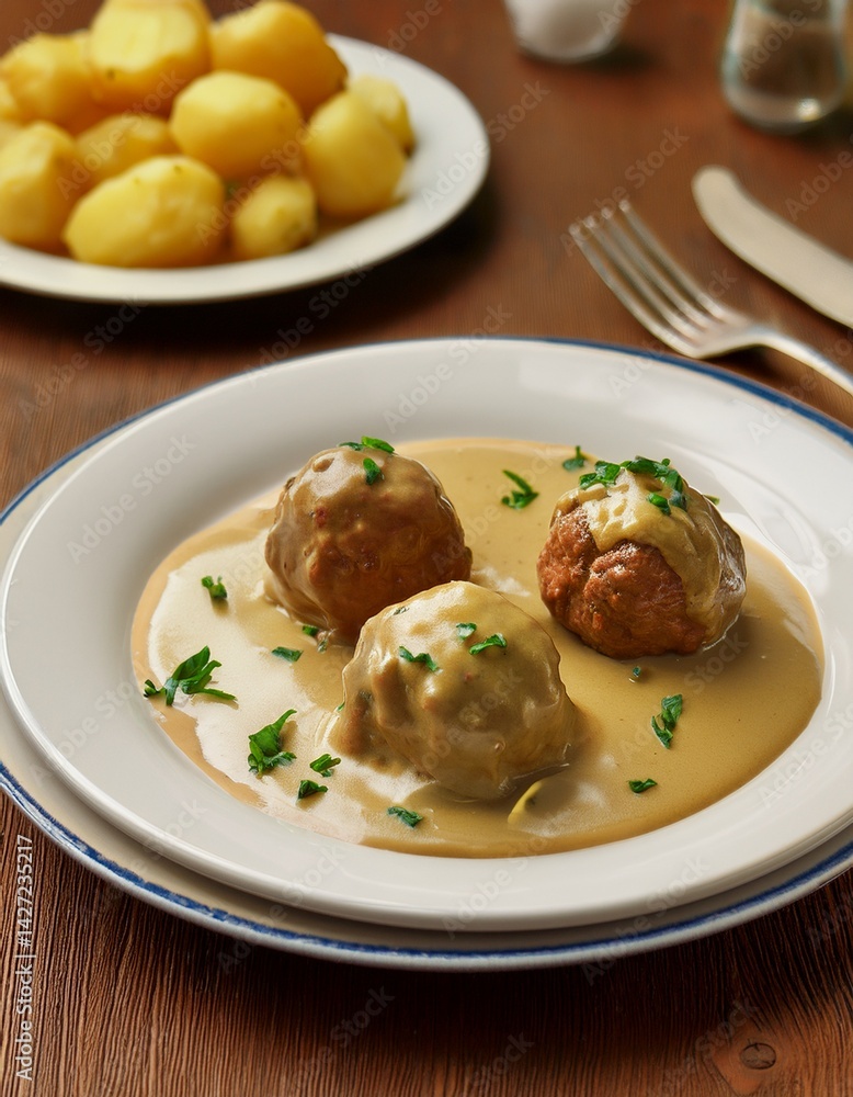 Königsberger Klopse mit Kartoffeln Königsberger Klopse mit Kartoffeln