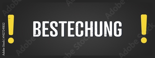 Foto Bestechung (bribery) - A blackboard illustration with white text.