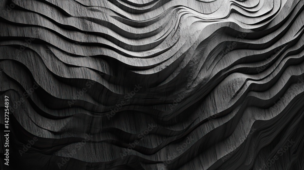 Fototapeta premium Soft gray stained wood grain surface with a modern, calming aesthetic