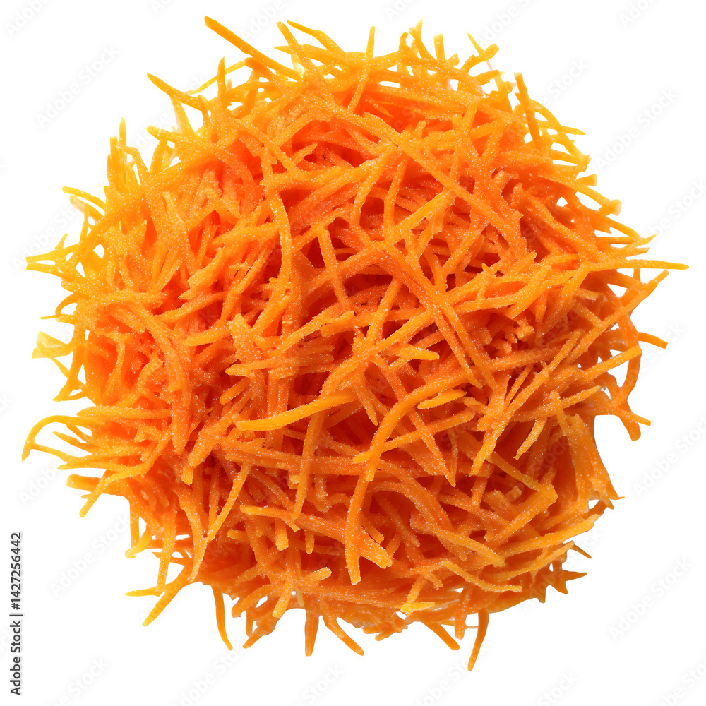 Fresh grated carrot isolated on white, background and texture --v 7.0 Fresh grated carrot isolated on white, background and texture --v 7.0