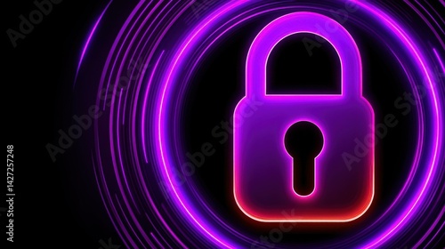 Explore cuttingedge cybersecurity technology set against a striking violet background, perfect for your digital projects.