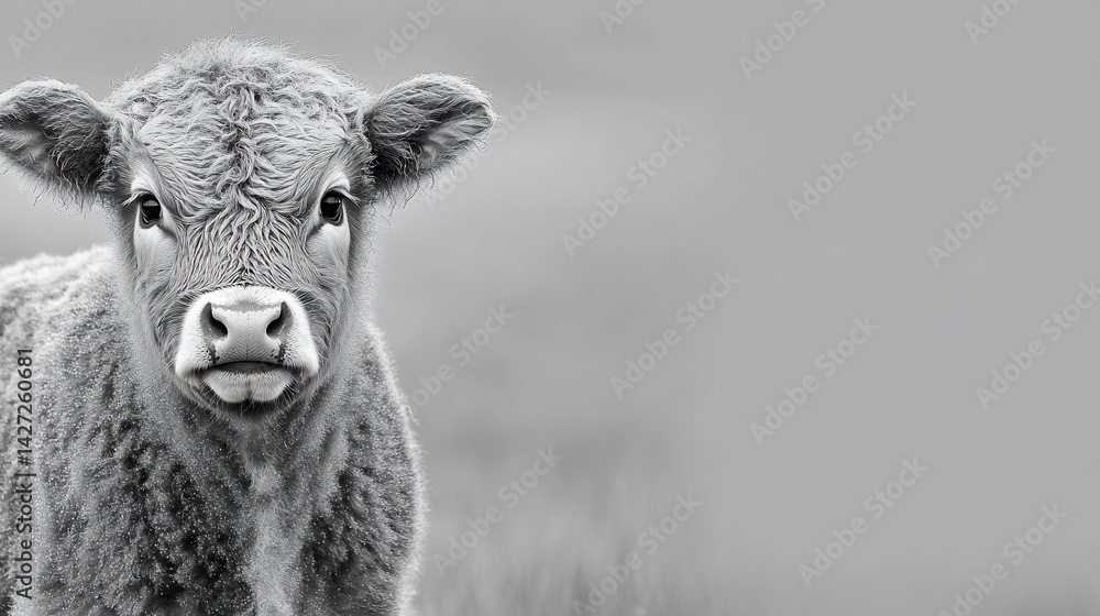 Obraz premium Fuzzy calf portrait