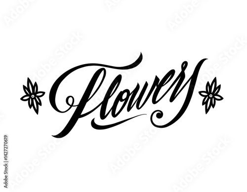 Flowers lettering