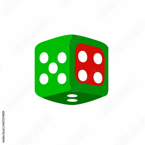 Dice Roll - Vector icon, isolated on white background  -  