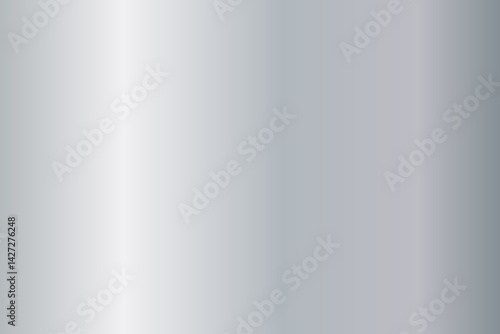 Metallic silver vector background. Glossy mirror surface. Gray aluminum texture.