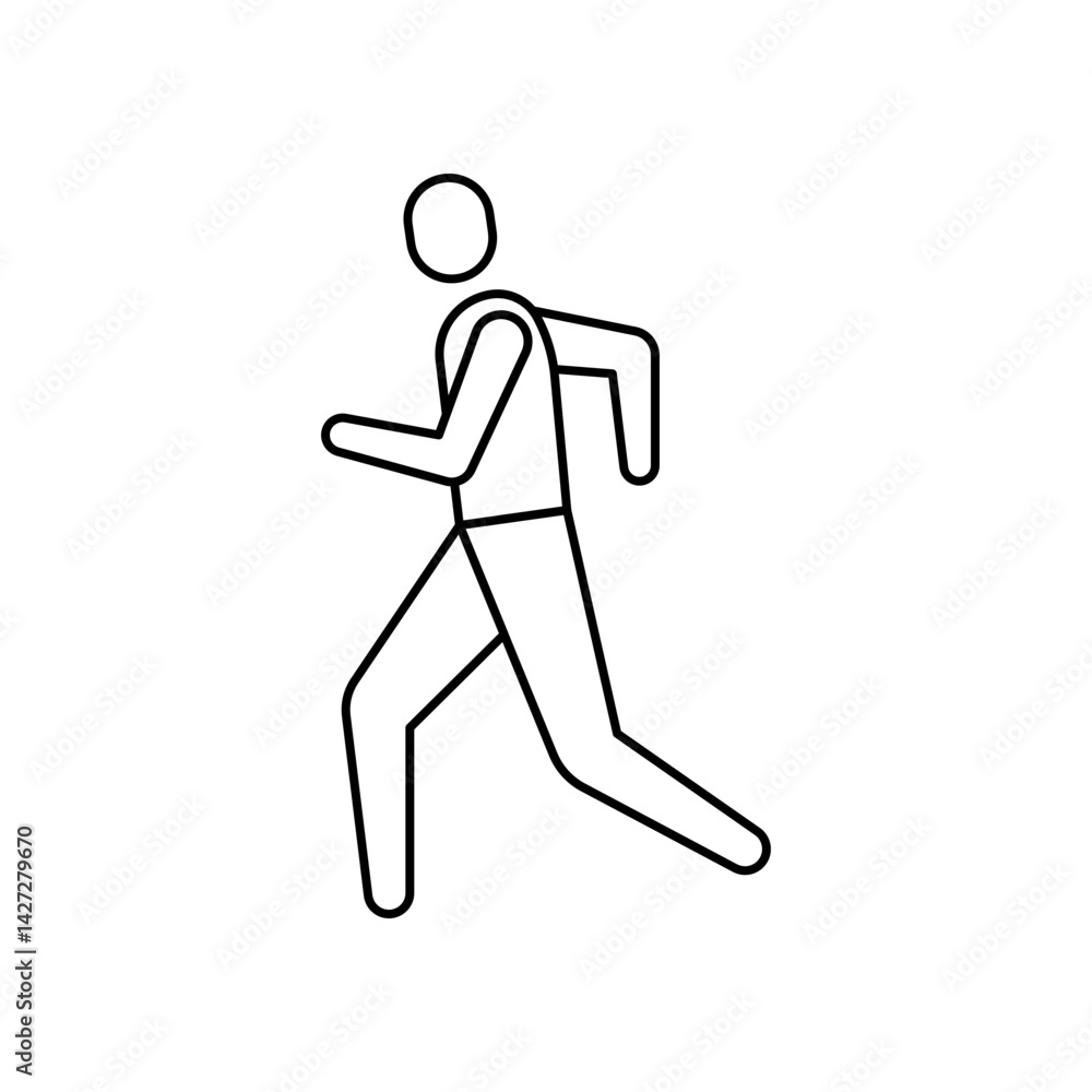 Fototapeta premium Running people icon