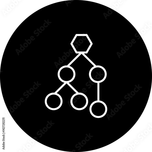 Network Vector Line Black Circle Icon Design