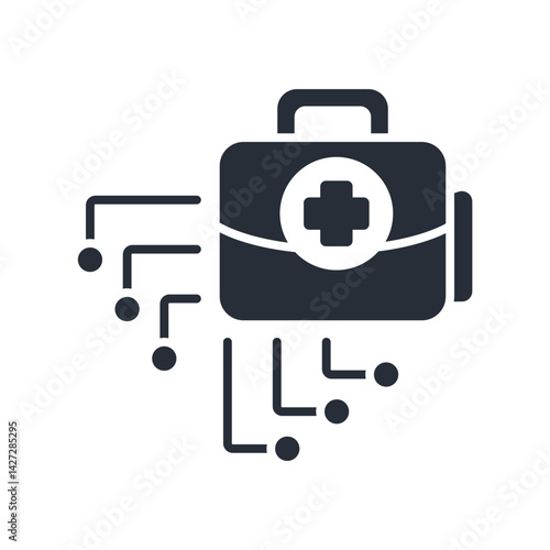 ai doctor icon. vector.Editable stroke.linear style sign for use web design,logo.Symbol illustration.