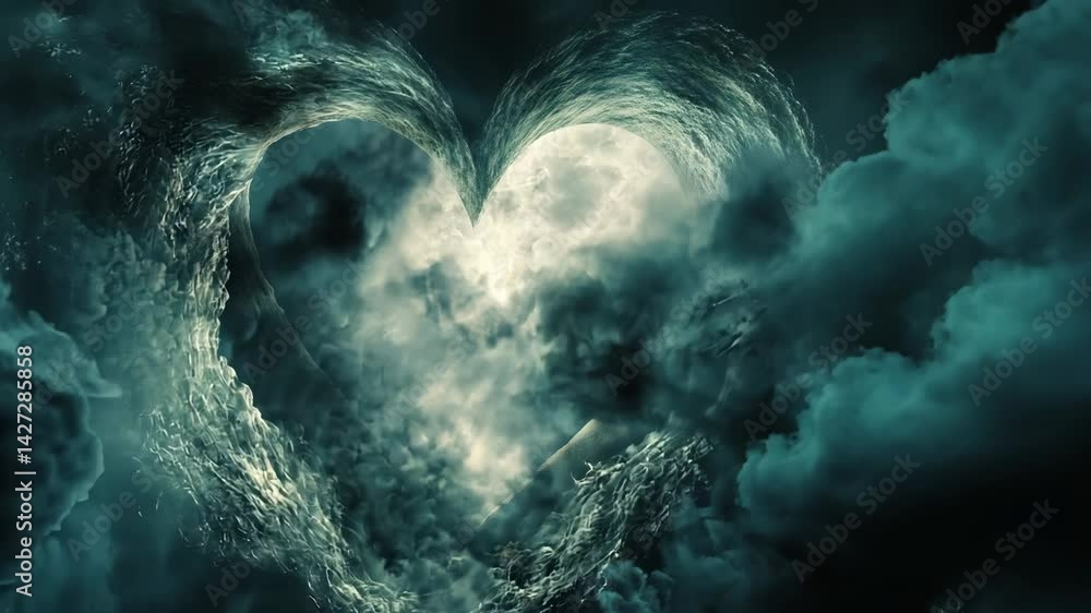 Dark Blue Sky with Storm Clouds and Moonlight Smoke Backgrounds Dark Blue Sky with Storm Clouds and Moonlight Smoke Backgrounds