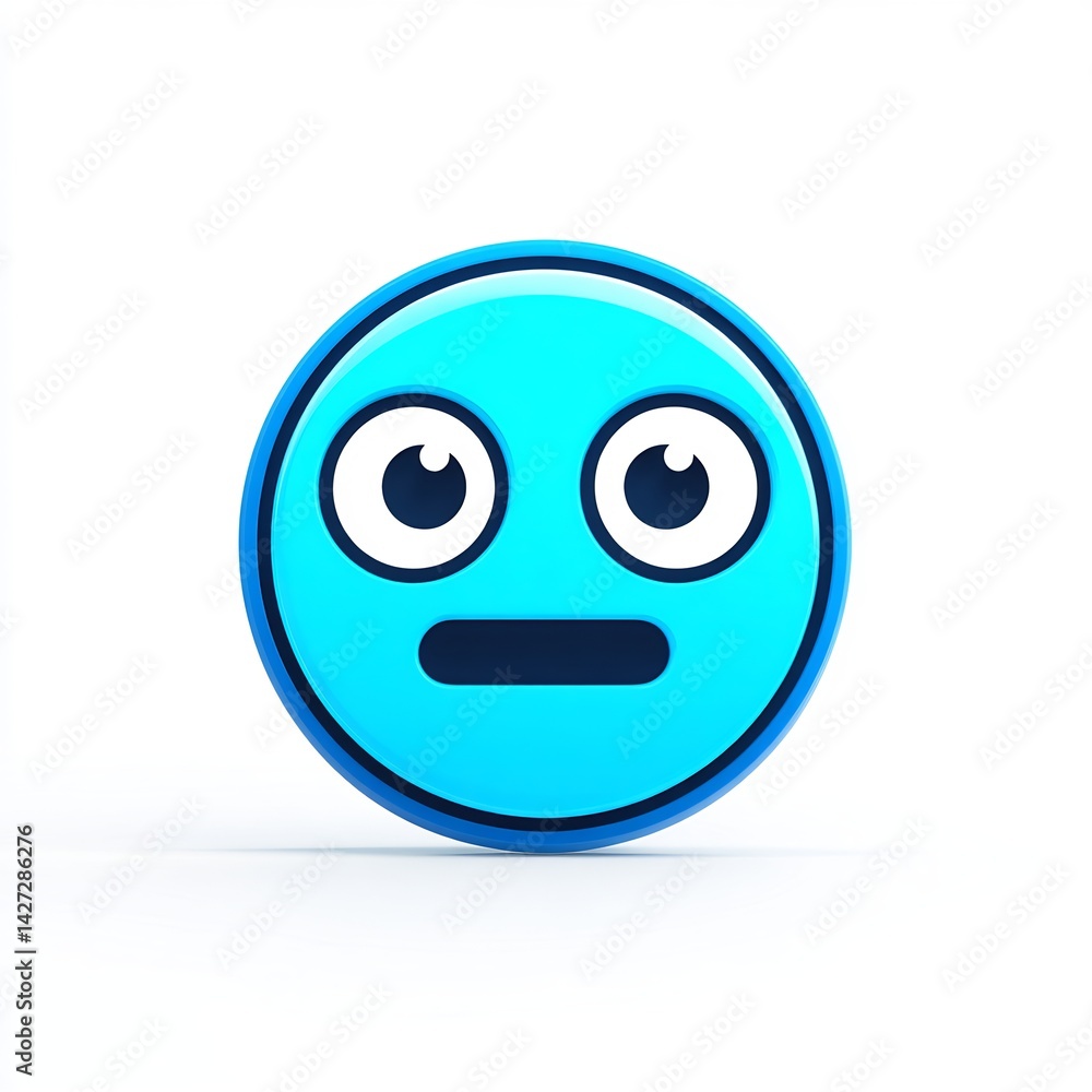 Blue upside-down face emoji Blue upside-down face emoji