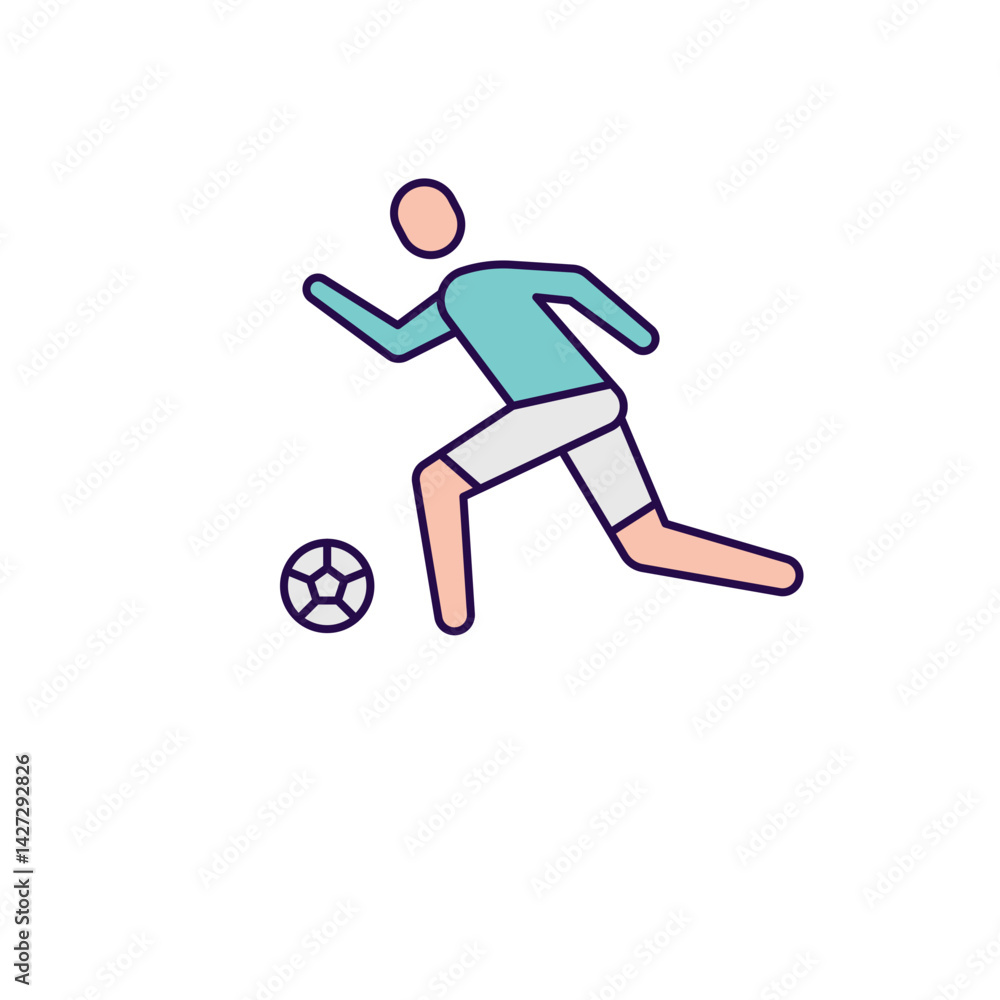 Fototapeta premium Football player illustration