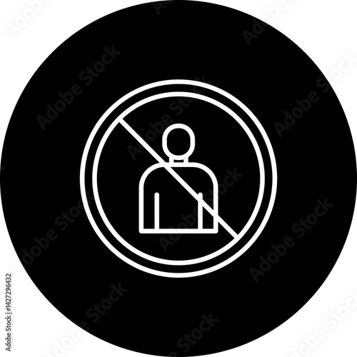 Blaklist  Vector Line Black Circle Icon Design