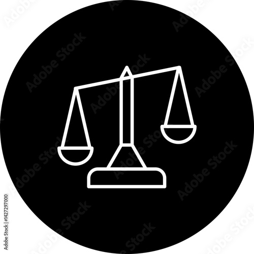 Unfair  Vector Line Black Circle Icon Design