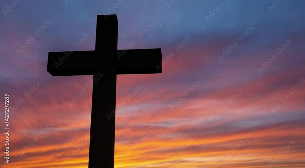 cross at sunset christian religiosity cross at sunset christian religiosity