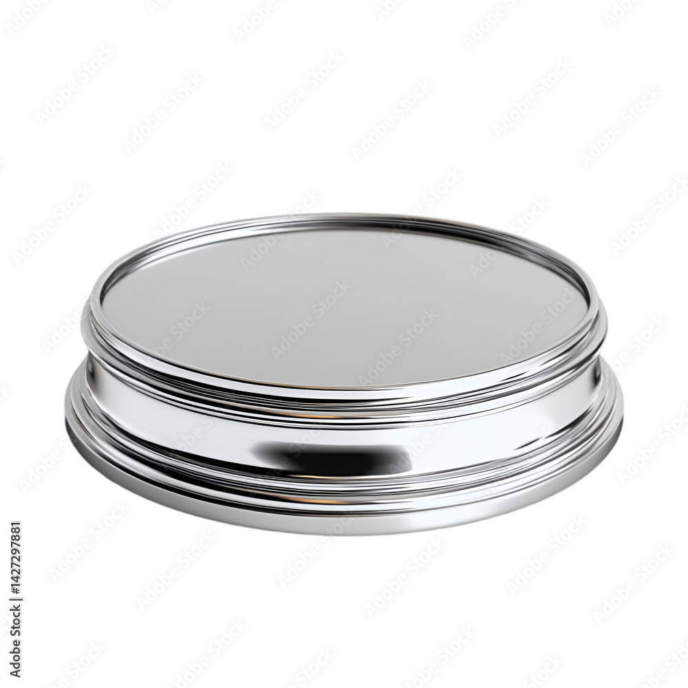 Elegant Silver Round Pedestal Display Stand Elegant Silver Round Pedestal Display Stand